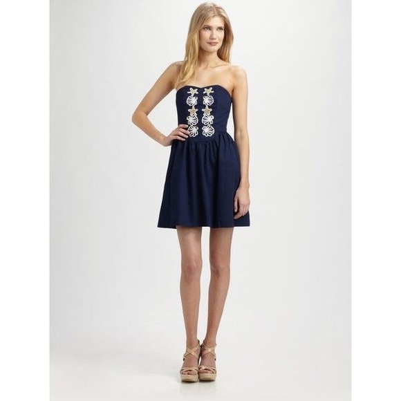 Lilly Pulitzer Navy Mayfield Dress - Picture 1 of 4